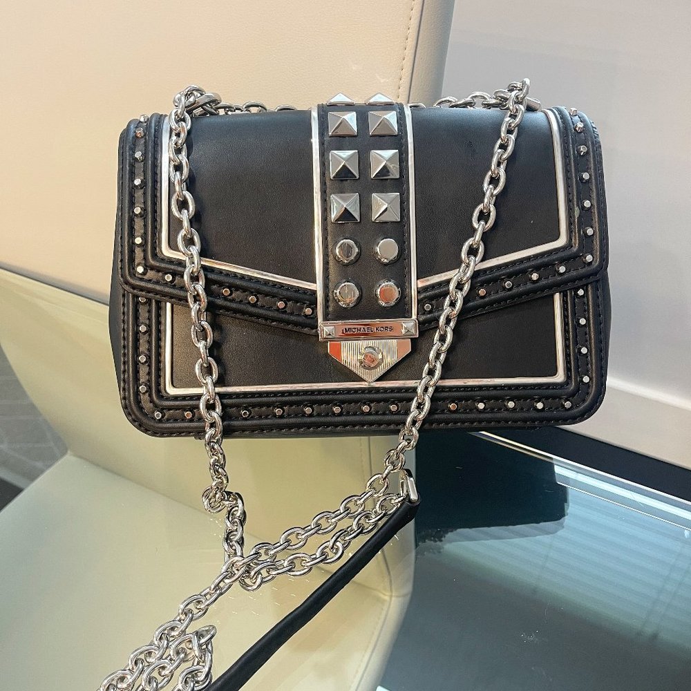 Michael Kors Black Studded Hand Bag